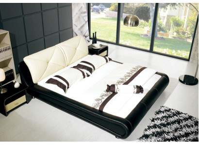 Leder Bett Polster Luxus Design Doppel Hotel Holz Betten Schlaf Zimmer