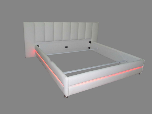 Leder Design Bett Doppel Luxus Ehe Modernes Hotel Gestell Schlaf Zimmer