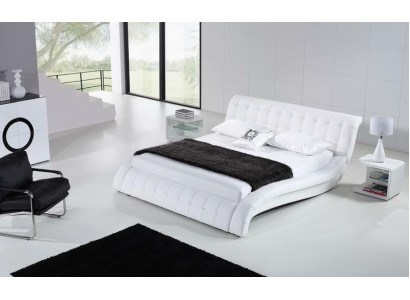 Bett Betten Polster Doppel Ehe Hotel Luxus Leder Moderne Deko Designer