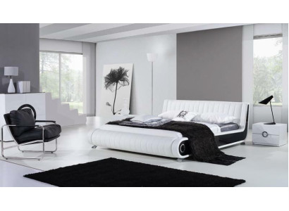 Designer Bett Ehebett Polsterbett Schlafzimmer Lederbett Neu Betten