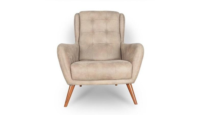 Chesterfield Sessel Club Sofa Einsitzer Couch Polster Möbel Beige Relax Neu