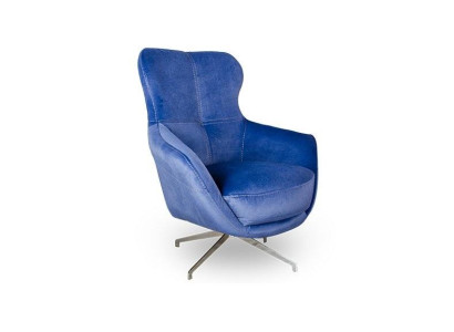 Sessel Farbe Blau bequem mittelweich Luxuriös für Wohnzimmer Relax Club