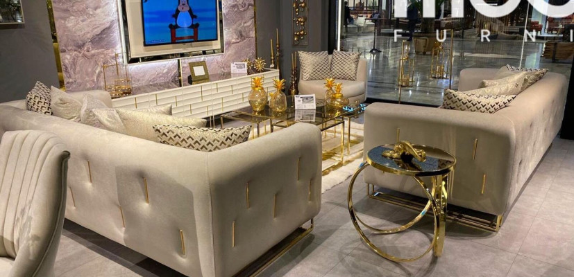 Design Textil 3 Sitzer Weiß Elegant Modern Sofa Polsterung Couch Neu Wohnzimmer
