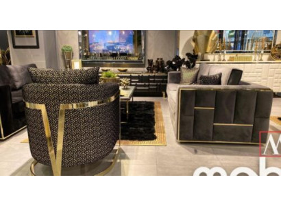 Design Sessel Luxus Klassische Modern Lehn Textil 1 Sitzer Möbel Einsitzer Sofa