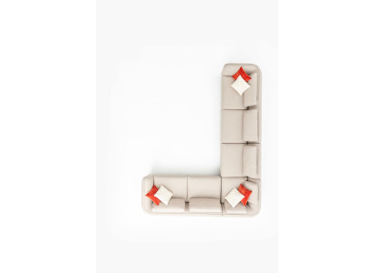 Ecksofa Sofa L-Form Design Modern Luxus Wohnzimmer Beige Couch