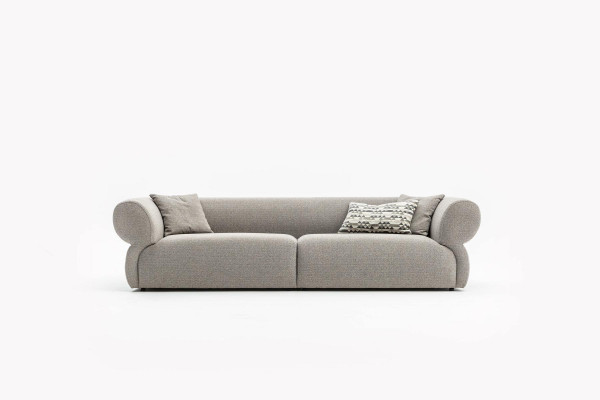 Sofa 3 Sitzer Beige Sofa Luxus Wohnzimmer Modern Design Polsterstoff Neu