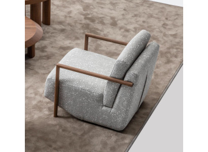 Sessel Grau Wohnzimmer Möbel Design Modern Luxus Einsitzer Club Relax