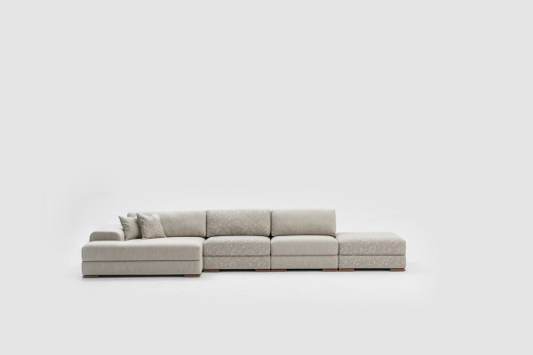Ecksofa L form Wohnzimmer Polster Textil Sofas Modern Design Luxus 415 x 150