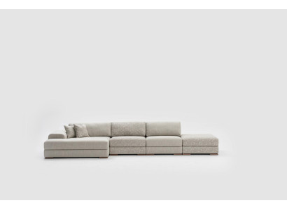 Ecksofa L form Wohnzimmer Polster Textil Sofas Modern Design Luxus 415 x 150