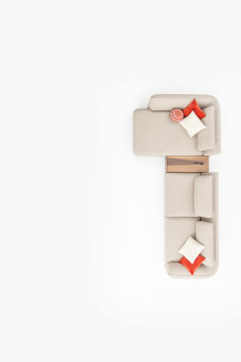 Ecksofa L Form 365x170 Beige Sofa Couch Design Eckcouchen Möbel Stoff