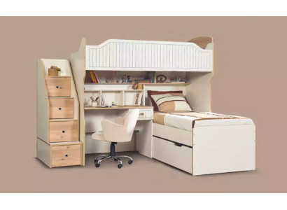 Etagenbett Hochbett Bett Doppelstockbett mit Schreibtisch Zwei Betten