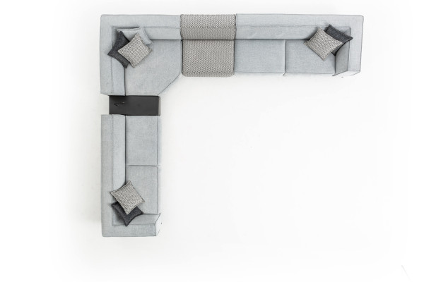 Ecksofa Textil Modern Design Polster Sofa 430x375cm Couch L form Sofas