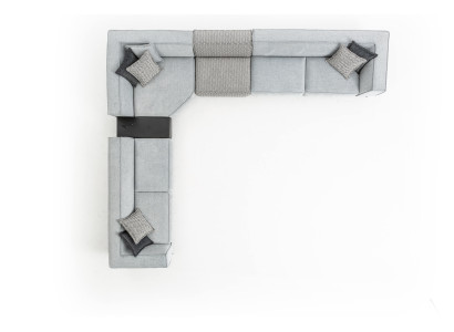 Ecksofa Textil Modern Design Polster Sofa 430x375cm Couch L form Sofas