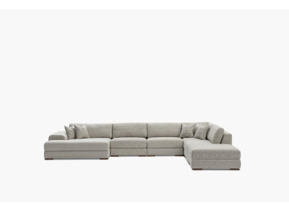 Ecksofa Wohnlandschaft Stoff Big Sofa Couch U Form Polstersofa 150x425x290