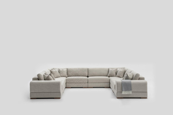 Sofa U Form Modern Design Luxus Wohnzimmer Big Grau Ecksofa Neu