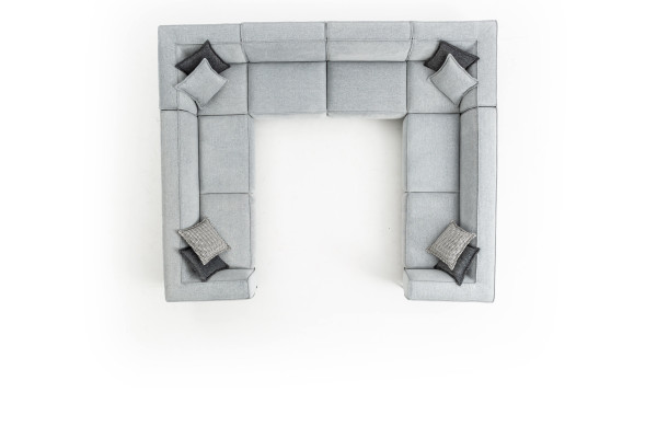 Wohnzimmer Ecksofa U Form Luxus Modern Design Grau Big Sofa Wohnlandschaft