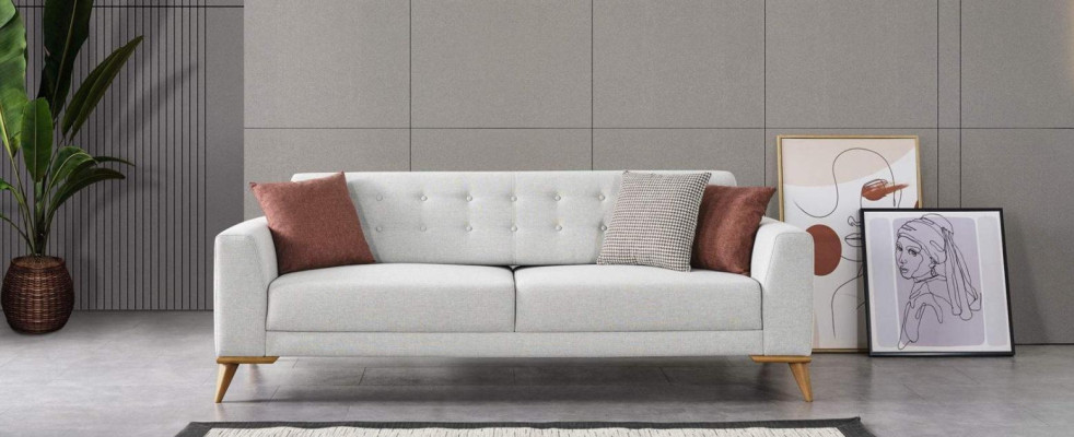 Luxus Sofa 3 - Sitzer Design Möbel Stilvoll Wohnzimmer Dreisitzer Couch