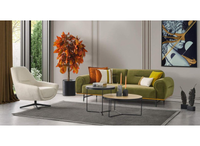 Modern Sofagarnitur 3 + 1 Sitzer Grün Couchen Design Wohnzimmer set 2tlg