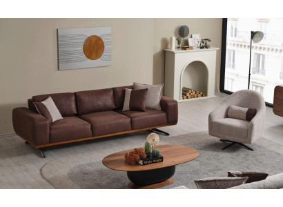 Modern Wohnzimmer set 2tlg. Sofa Sessel 4+1 Sitzer Sofagarnitur Sofas Couchen