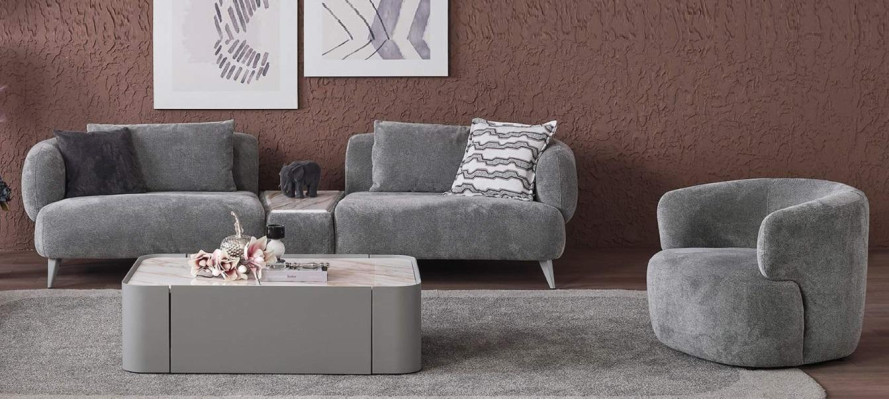 Luxus Wohnzimmer set 2tlg. Dreisitzer Sofa Sessel 3+1 Sofagarnitur Couchen