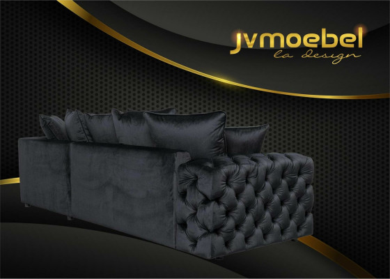 Ecksofa Sofa Couch Polster Eckgarnitur L Form Couchtisch Textil Wohnlandschaft