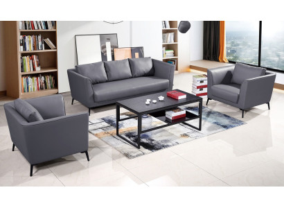 Ledersofa Sofagarnitur 3+1+1 Sitzer Set Garnitur Polstersofa Couch Designersofa