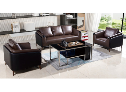 Sofagarnitur 3+1+1Sitzer Ledersofa Couch Wohnlandschaft Garnitur Design Modern