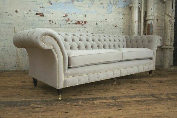 Sofa 4 Sitzer xxl Couch Sitz Polster Sofas Couchen Chesterfield Design 