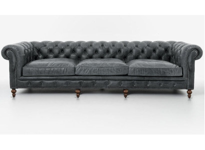 Chesterfield Sofagarnitur Sofa Couch Polster 321 Sitzer Leder Couchen