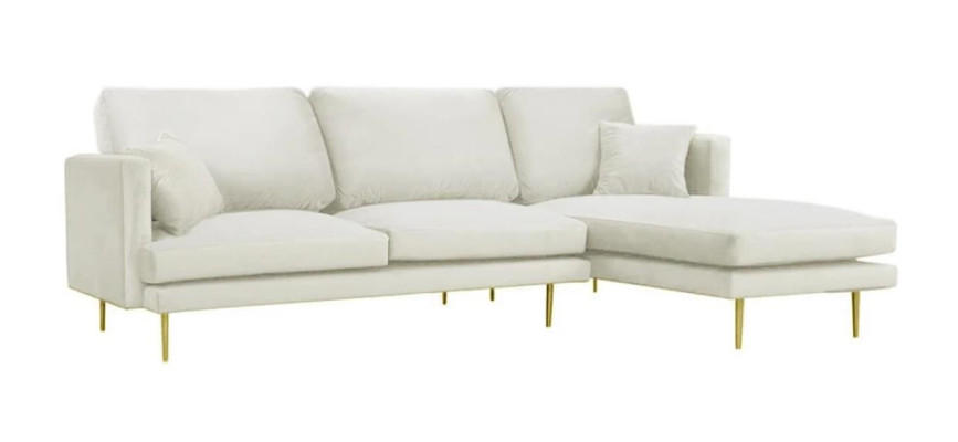 Eleganz in Weiß für Ihr exklusives Designer Sofa im luxuriösen L-Form Stil