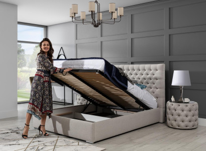 Modern Bett Weißes stilvolles Chesterfield Doppelbett Design Betten Polster Bett