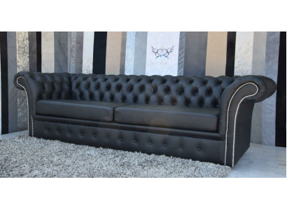 Elegantes Chesterfield Sofa Designer Couch Polster Garnitur Deko Couchen