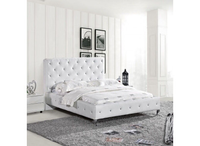 Chesterfield Designer Bett Schlafzimmer Leder Textil Polster 140/160/180/200 cm