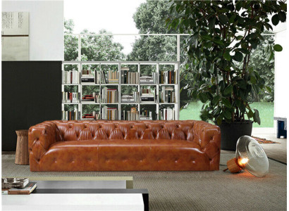 Ledersofa Kunstleder Couch Big - Sofa Luxus Wohnzimmer Sitz Polster Viersitzer