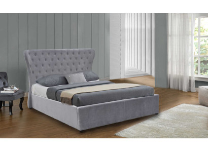 Graues Chesterfield Doppelbett Luxus Betten Designer Schlafzimmer Bett
