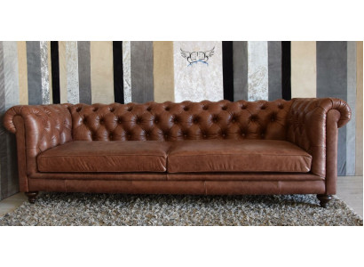 Chesterfield Sofa Couch Polster Stoff Leder Couchen Polster Garnitur 3 Sitzers