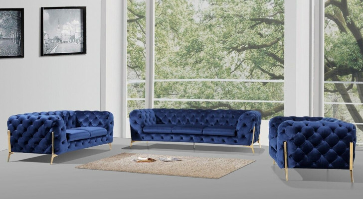 Chesterfield Set 2x Sessel Couch Set Chesterfield 1+1 Sitz Polster Sessel