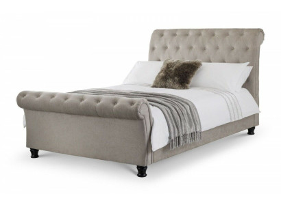 Chesterfield Design Polster Englisches Bett Grau 160/180x200 Doppelbett Betten