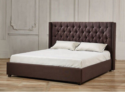 Schlafzimmer Bett 200x200cm Polster Betten Chesterfield Textil Stoff