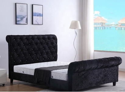 Schwarzes Schlafzimmer Chesterfield Bett Edles Schlafzimmer Bett