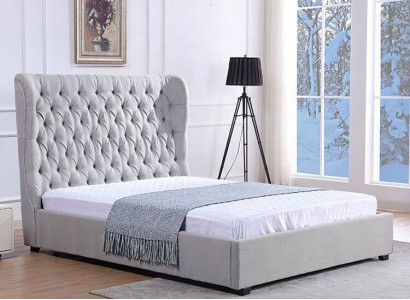 Bett Chesterfield Polsterbett Luxus Schlafzimmer Design Betten Textil Leder Neu