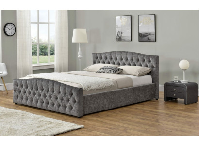 Chesterfield Bett Design Schlafzimmer Englisches Betten 180x200 Textil Polster