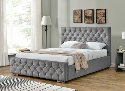 Chesterfield Bett Design Schlafzimmer Englisches Betten 160x200cm Textil Polster