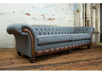 Chesterfield Ledersofa Stoffsofa Sofa Couch Polster Wohnzimmer Maßanfertigung