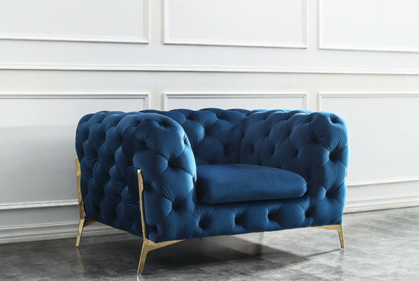 Luxus Textil Stoff Sofa Couch Polster Sitz 3+1 Garnitur Chesterfield Garnituren
