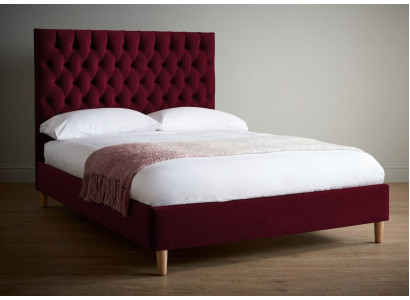 Rotes Chesterfield Bett Polsterbett Doppelbett Betten Big XXL Designer Luxus Bett 