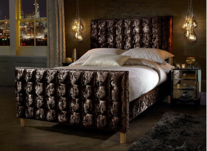 Chesterfield Bett Polsterbett Doppelbett Betten Big XXL Designer Luxus Bett Samt