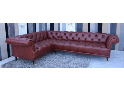Edles Chesterfield Sofa Eckcouch Polster Garnitur -Maßanfertigung