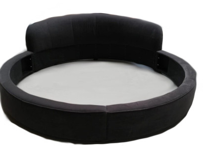 Rundes Bett Moderne Design Luxus Polster Rund Betten Textil Stoff Rundbetten neu