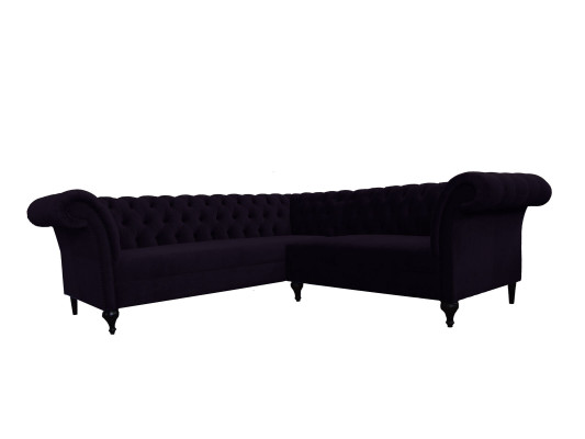 Modern Chesterfield Ecksofa Eckcouch Designer Sofa Couch Samt Ledersofa